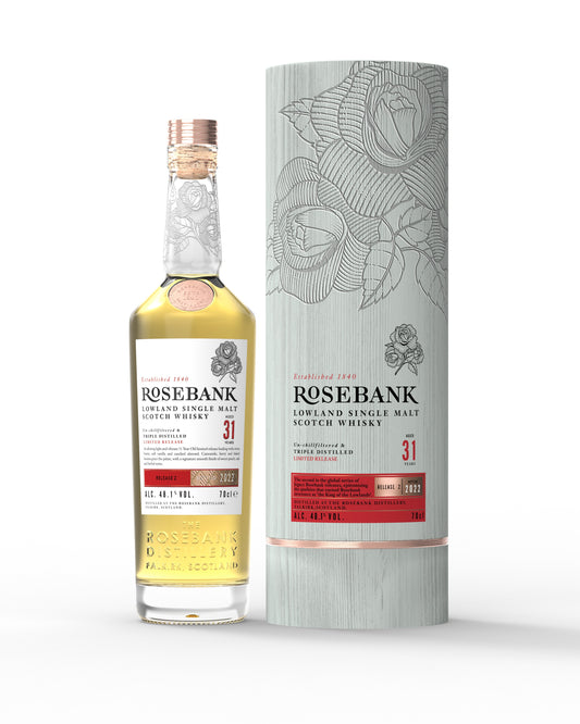 ROSEBANK SINGLE MALT WHISKY 70CL 48.1 % 31YO RELEASE 2 BOTTLED 2022 BREXITl 48.1% 0.7L, Spirits